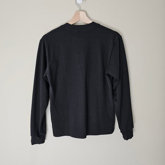 Uniqlo AIRism Cotton Crew Neck Long Sleeve - 2024 - Black - Sz XXS - Picture 2 of 12